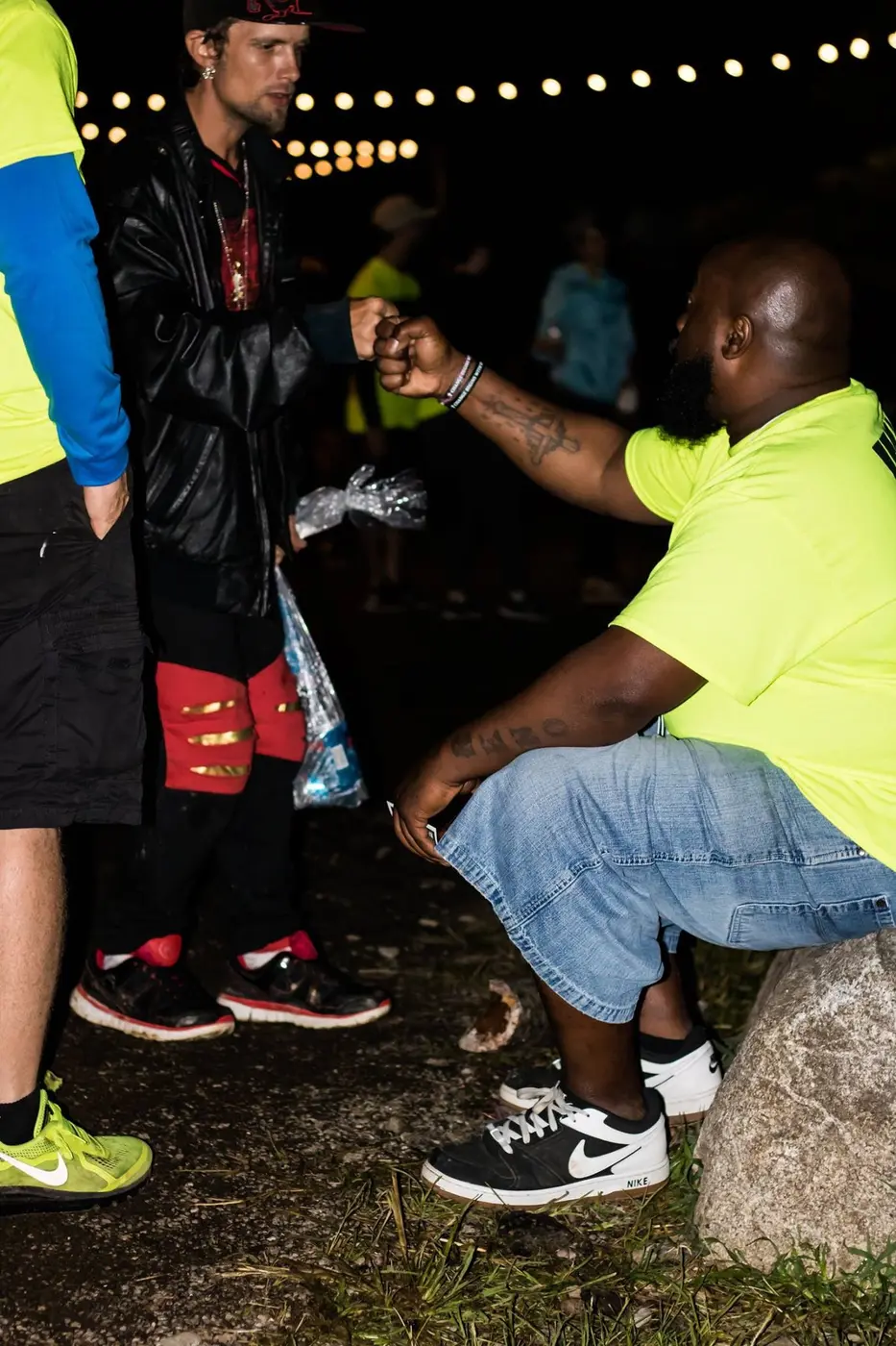 Reno Flournoy offering personal encouragement during an outreach event